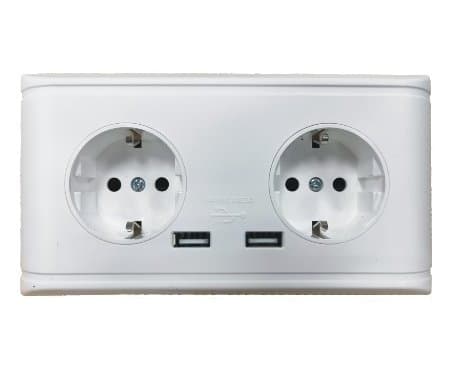 USB Charging Socket _ WPC-EU2UB2-W